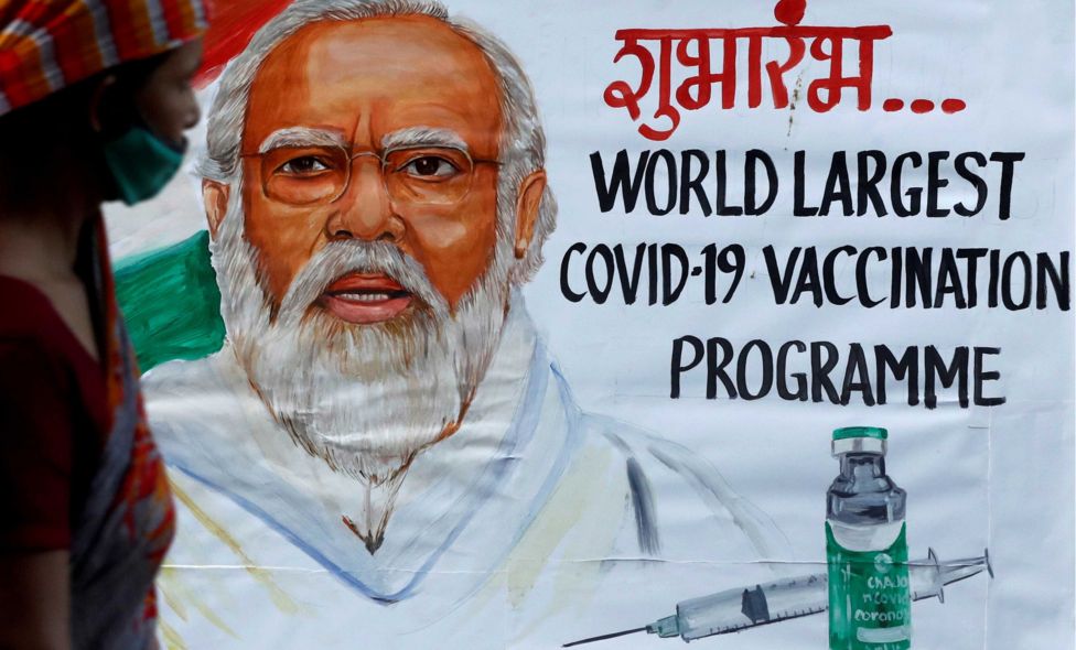 Modi claims world largest vaccination programme - enlarge